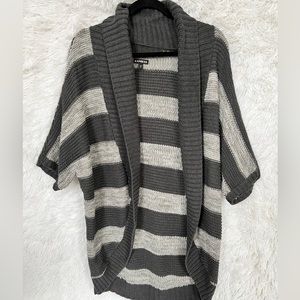 EXPRESS light and dark grey cardigan